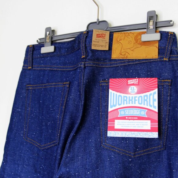 BNWT SS25 NAKED & FAMOUS WORKFORCE SELVEDGE DENIM JEANS 30 & 32 - Picture 5 of 16